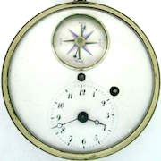 Antique compass pocket watch