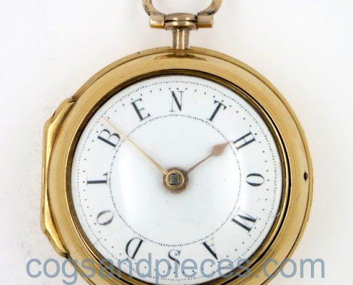 Gold cased verge made for Thomas Dolben