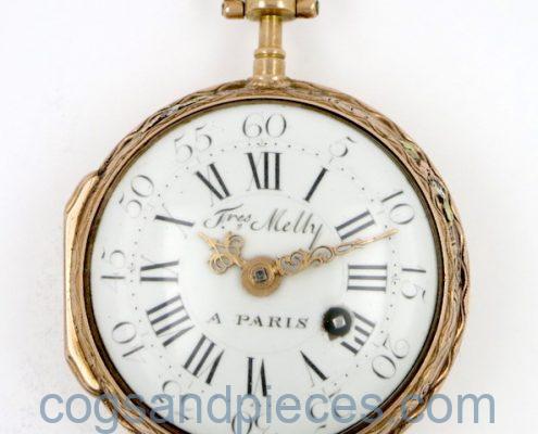 Gold and enamel verge by Melly Freres, Paris