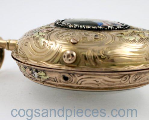 Gold and enamel verge by Melly Freres, Paris