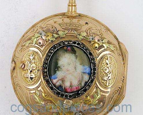 Gold and enamel verge by Melly Freres, Paris