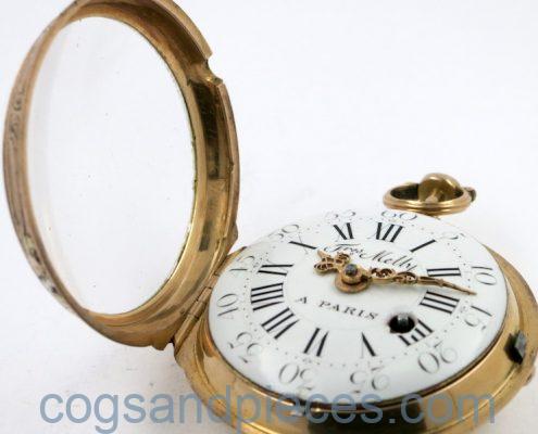 Gold and enamel verge by Melly Freres, Paris