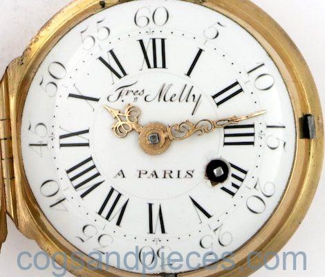 Gold and enamel verge by Melly Freres, Paris