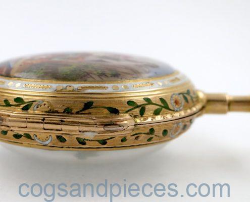 Gold enamel verge by Gudin, Paris