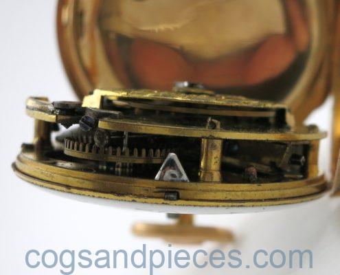 Gold enamel verge by Gudin, Paris
