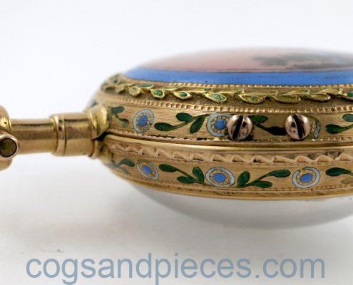 Gold & enamel verge by Romilly, Paris