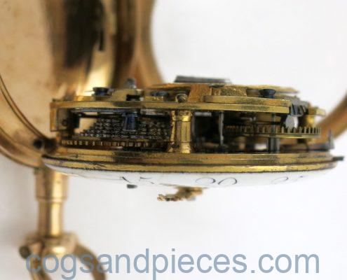 Gold & enamel verge by Romilly, Paris