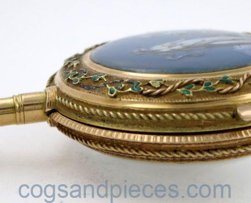 Gold & enamel verge by Vaucher, Paris
