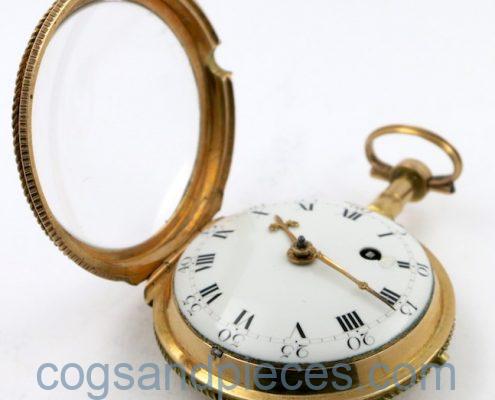 Gold & enamel verge by Vaucher, Paris