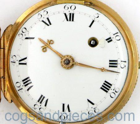Gold & enamel verge by Vaucher, Paris