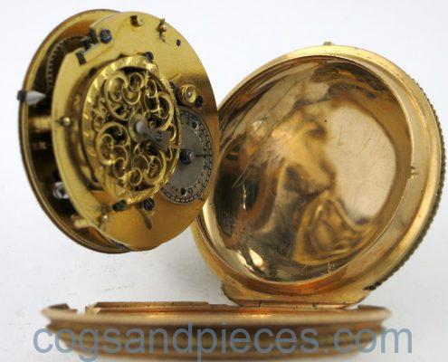 Gold & enamel verge by Vaucher, Paris