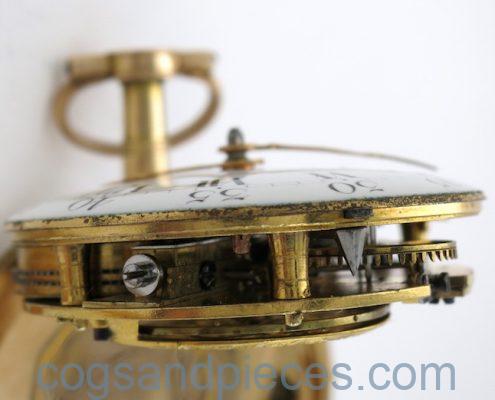 Gold & enamel verge by Vaucher, Paris