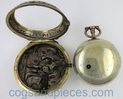 Silver repousse pocket watch
