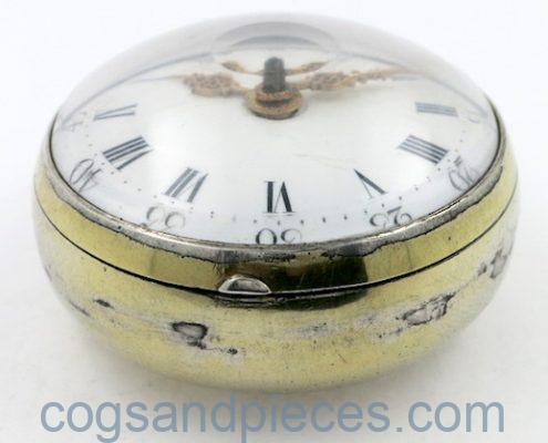 Silver repousse pocket watch