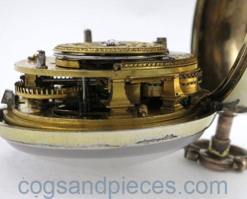 Silver repousse pocket watch