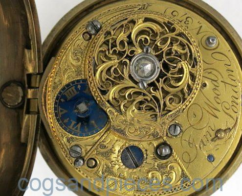 Silver repousse pocket watch
