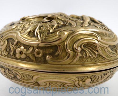 Gold repousse verge pocket watch, William West