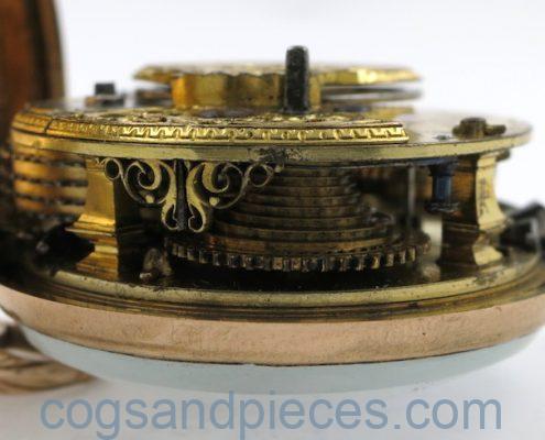 Gold repousse verge pocket watch, William West