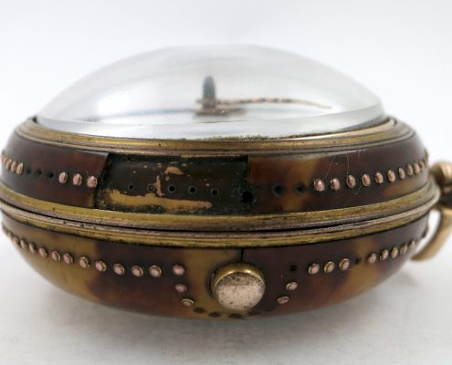 Gold & shell cylinder pocket watch by John Hunt, London