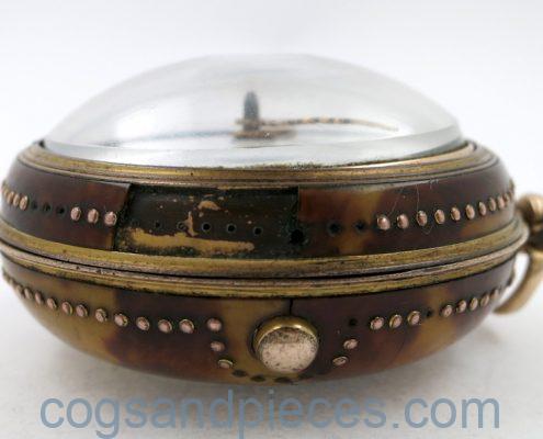 Gold & shell cylinder pocket watch by John Hunt, London