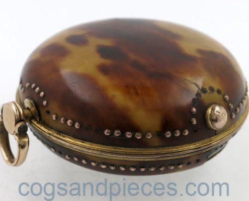 Gold & shell cylinder pocket watch by John Hunt, London