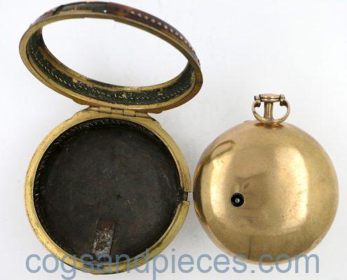 Gold & shell cylinder pocket watch by John Hunt, London