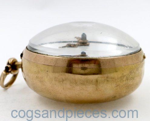 Gold & shell cylinder pocket watch by John Hunt, London