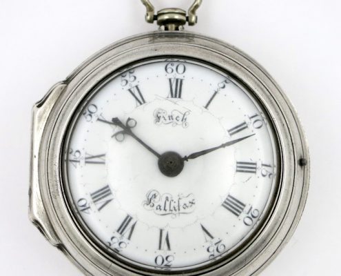 Silver verge pocket watch by Finch, Halifax