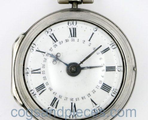 Calendar verge pocket watch by Ovingham