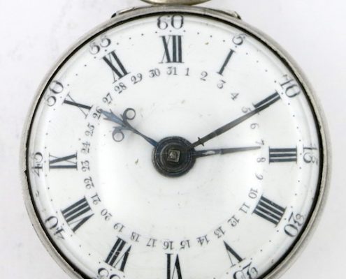 Calendar verge pocket watch by Ovingham