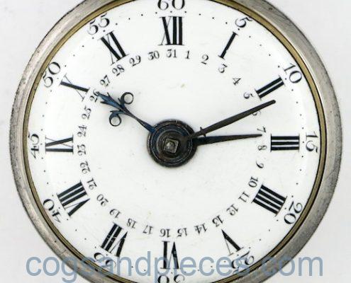 Calendar verge pocket watch by Ovingham