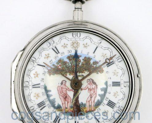 Pocket watch - Adam & Eve polychrome