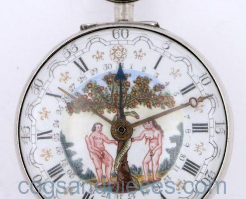 Pocket watch - Adam & Eve polychrome