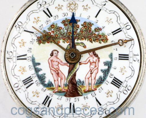 Pocket watch - Adam & Eve polychrome