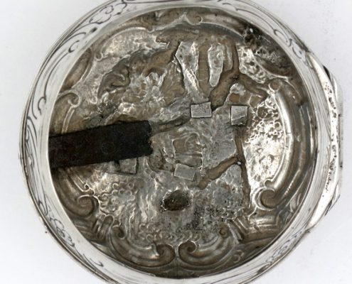 Silver Repousse Pocket Watch Case