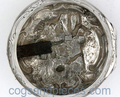 Silver Repousse Pocket Watch Case