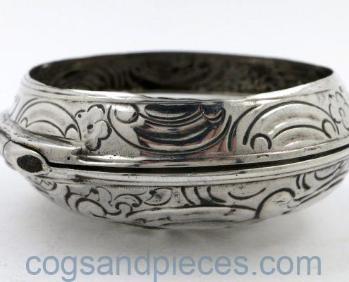 Silver Repousse Pocket Watch Case