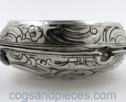 Silver Repousse Pocket Watch Case