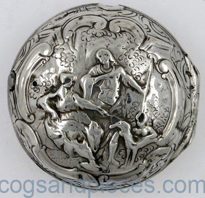 Silver Repousse Pocket Watch Case