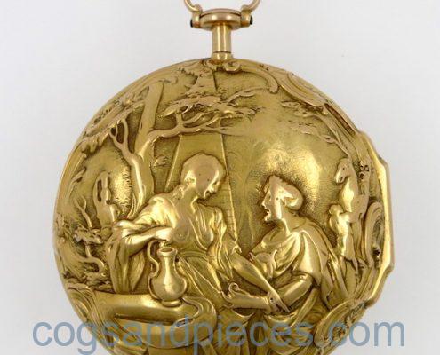 Gold repousse cased verge Andrew Dunlop