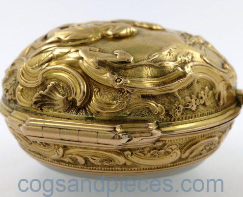 Gold repousse cased verge Andrew Dunlop