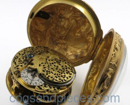 Gold repousse cased verge Andrew Dunlop