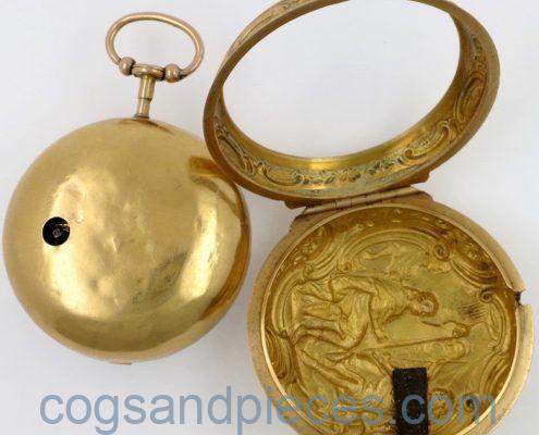 Gold pair cased verge by Rayment, London