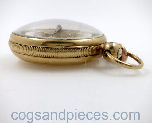Gold cased Irish verge by West of Dublin