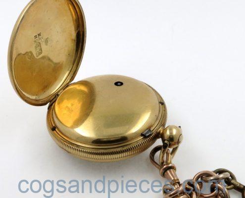 Gold cased Irish verge by West of Dublin