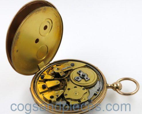 Gold cased cylinder, quarter repeating