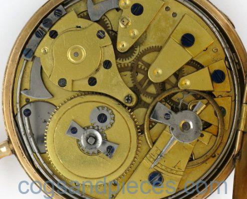 Gold cased cylinder, quarter repeating