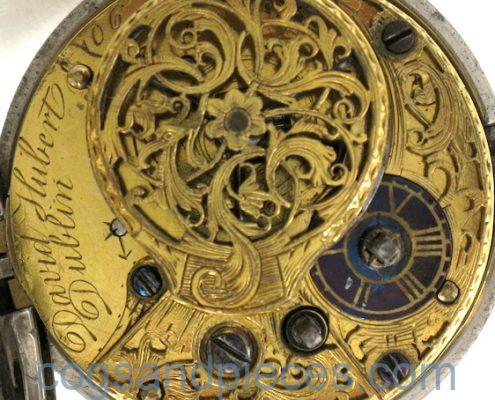 Irish verge pocket watch by Hubert, Dublin