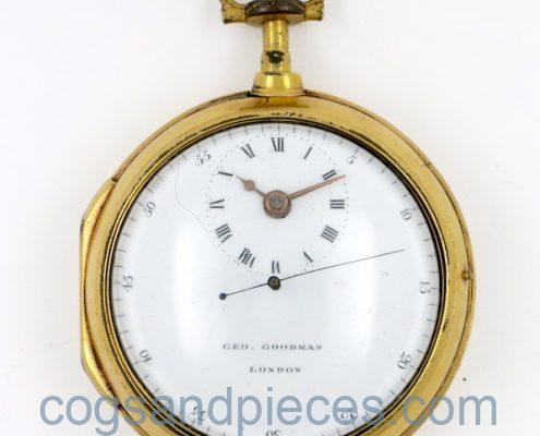 Gilt pair cased "doctor's dial" verge