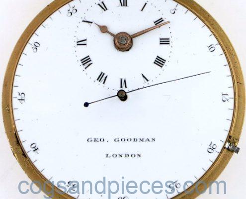 Gilt pair cased "doctor's dial" verge